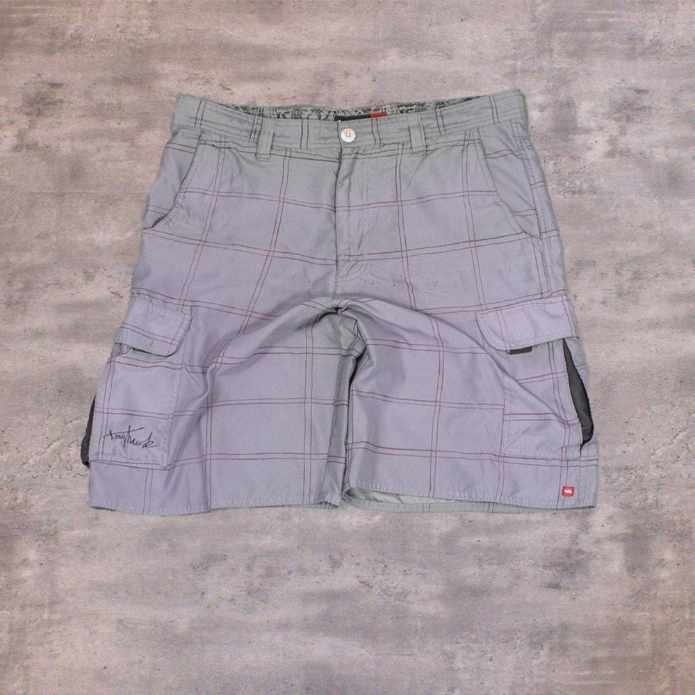 Y2K 2000's Toney Hawk Hawk Baggy Relaxed Fit Baggy Cargo  Plaid Checkord Short's